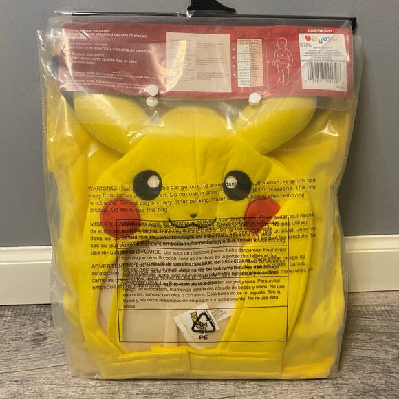 Pokemon Pikachu Kids Costume Officially Licensed Large 4-6 NEW - Picture 6 of 10